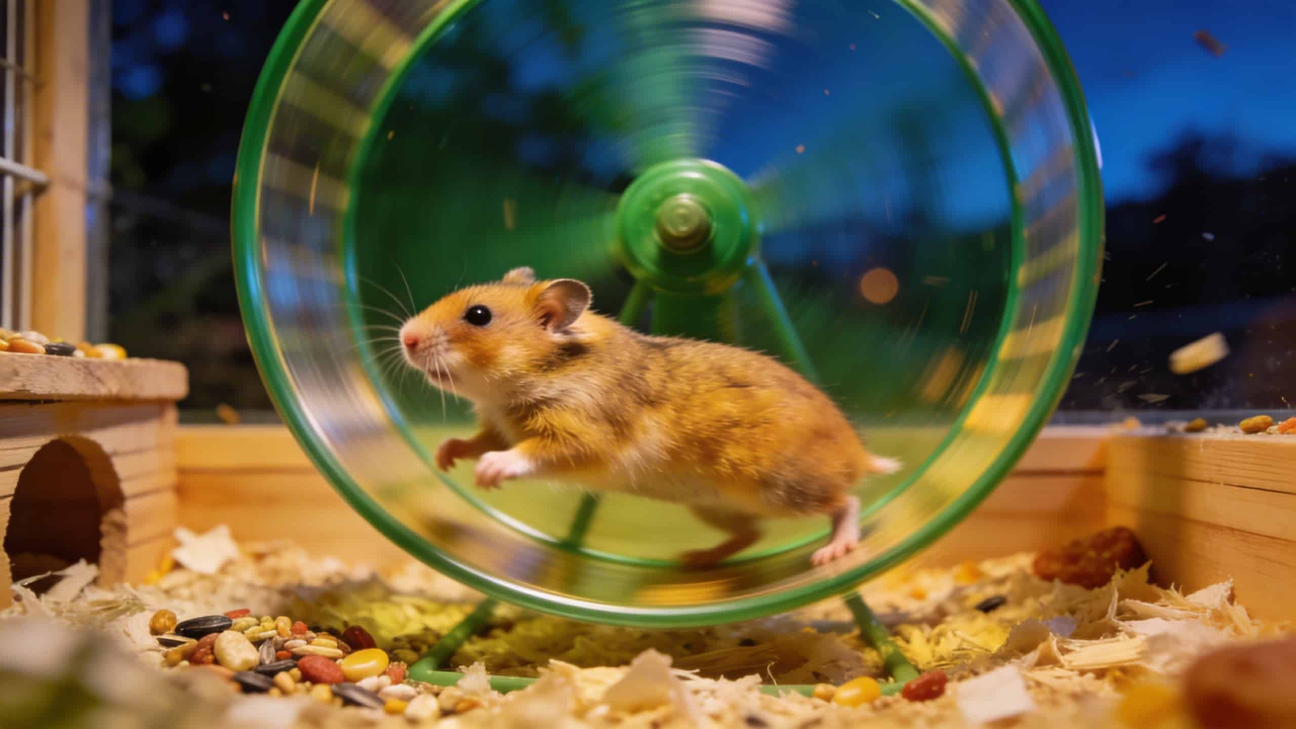 Combien de fois par jour un hamster nain fait-il tourner sa roue la nuit ?