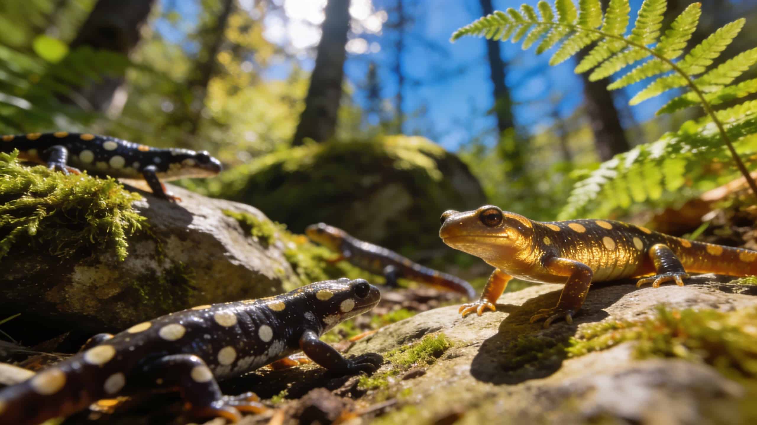 Combien d'espèces de salamandres tachetées peut-on croiser en forêt au printemps en France ?