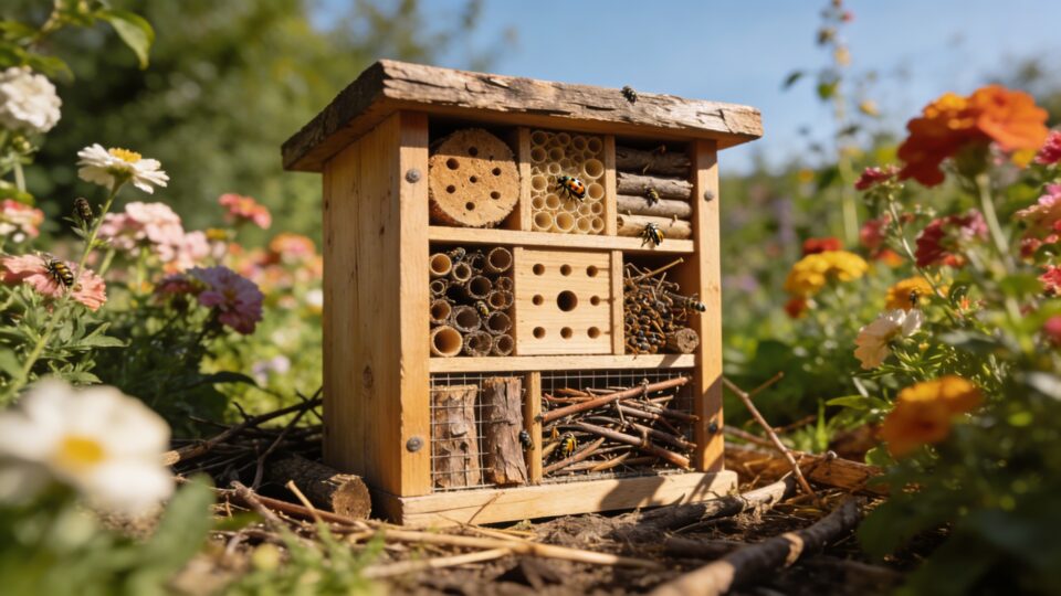 Installer un hôtel à insectes : où le placer, comment le remplir et quels visiteurs attendre