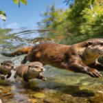 La loutre de rivière enseigne-t-elle vraiment à ses petits comment nager ?