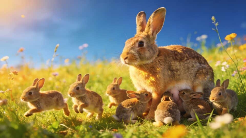 Le lapin de garenne : combien de lapereaux une femelle peut-elle élever au printemps ?