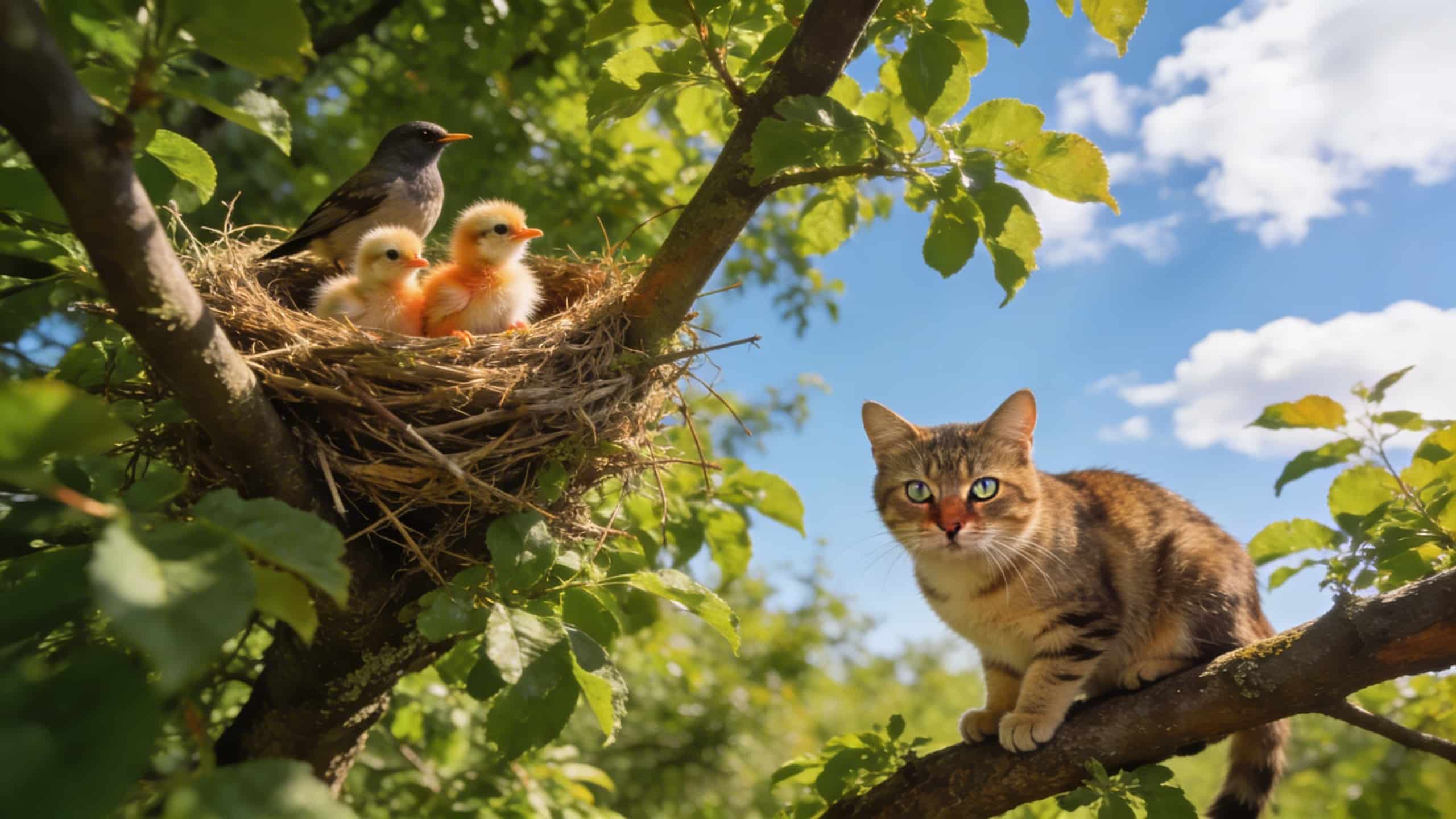 Nids d'oiseaux menacés par les chats : les vraies solutions qui fonctionnent