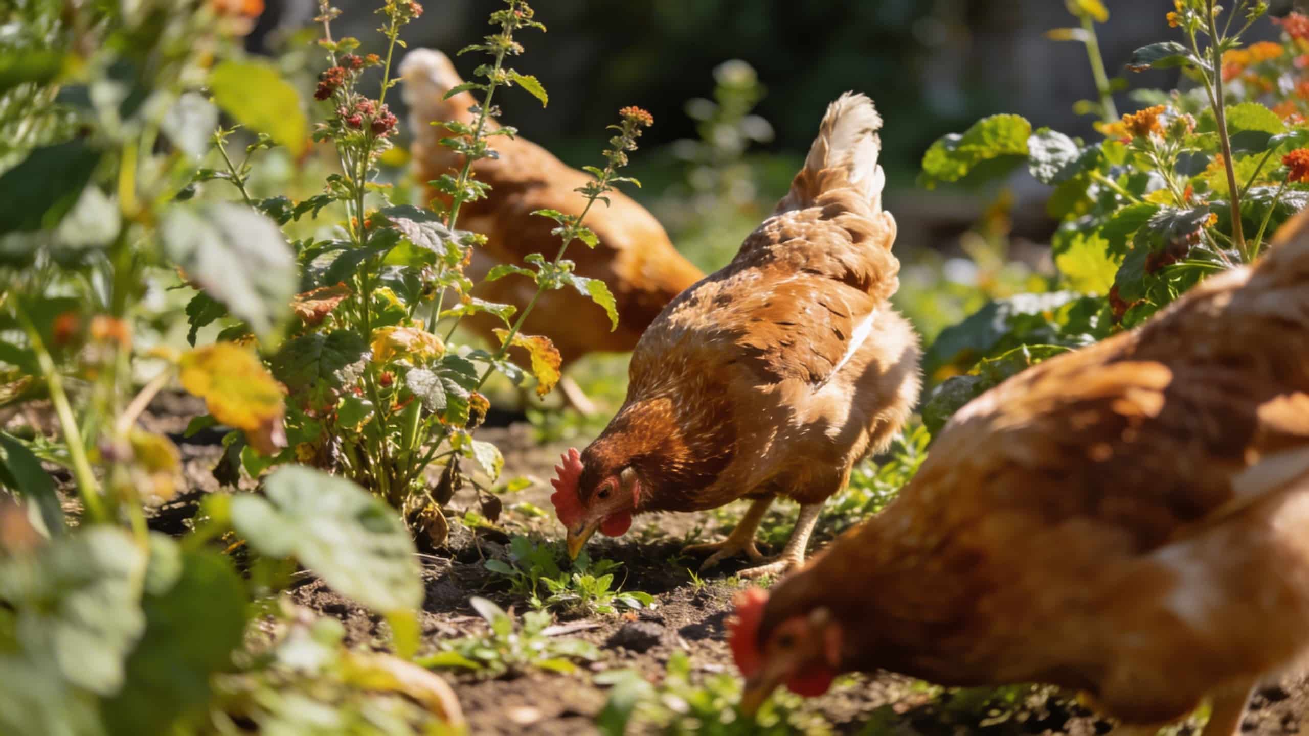 Poules en liberté au jardin : quelles plantes résistent à leur passage et lesquelles protéger ?