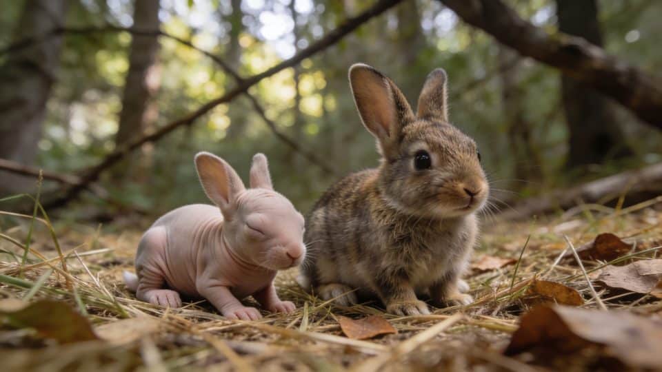 Pourquoi les bébés lapins sauvages naissent-ils sans fourrure et aveugles, alors que les lièvres viennent au monde déjà tout duveteux ?
