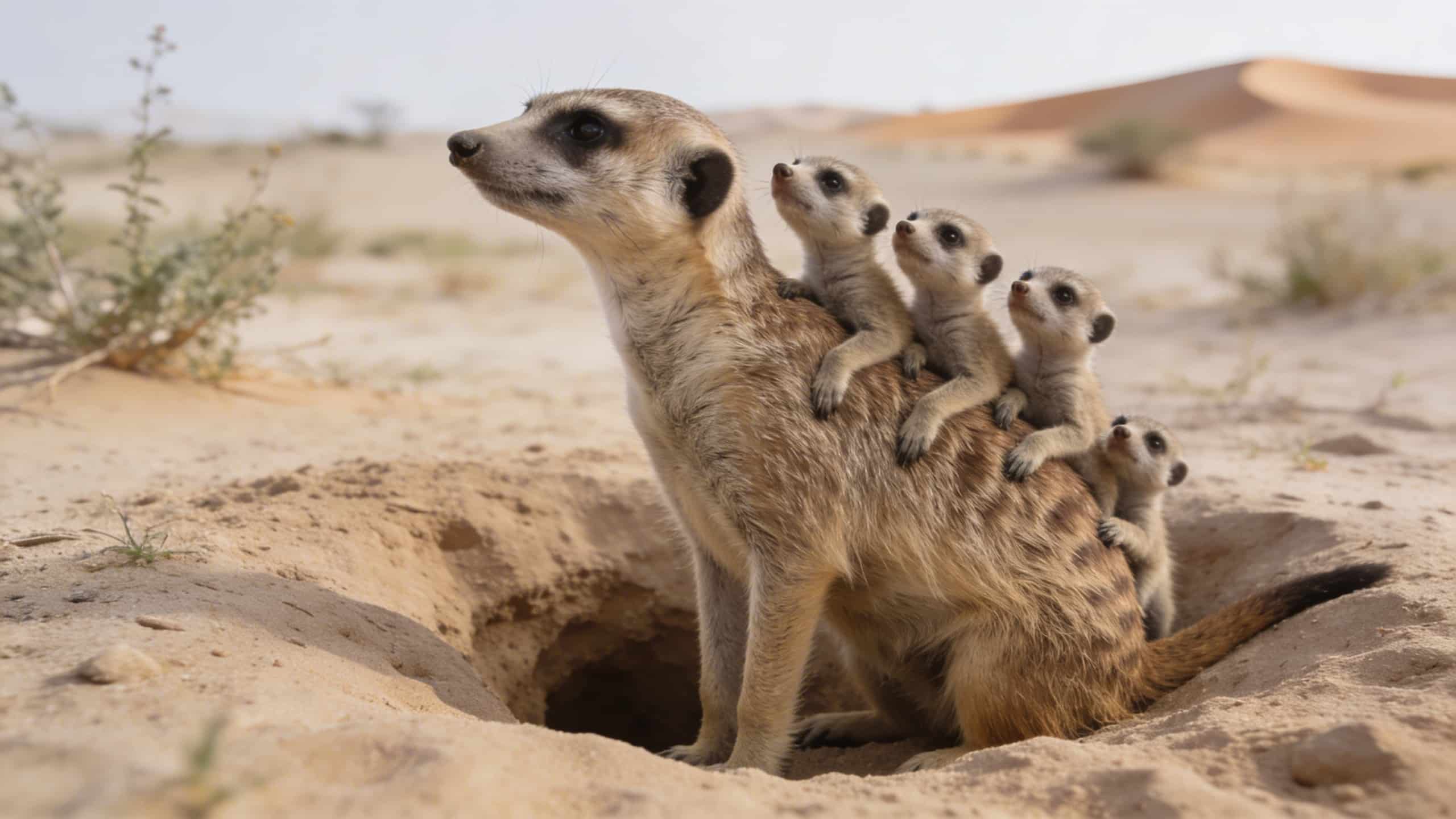 Pourquoi les bébés suricates montent-ils sur le dos de leur mère pour observer les alentours dès leurs premières semaines de vie ?