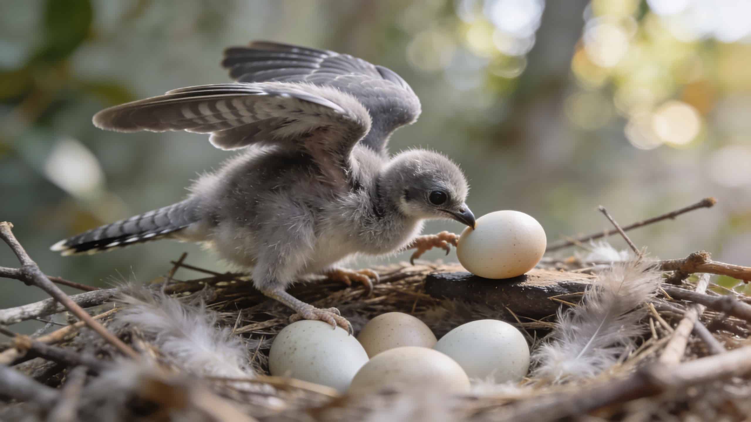 Pourquoi les jeunes coucous gris poussent-ils instinctivement les autres œufs hors du nid dès leur naissance, sans jamais avoir appris ce comportement ?