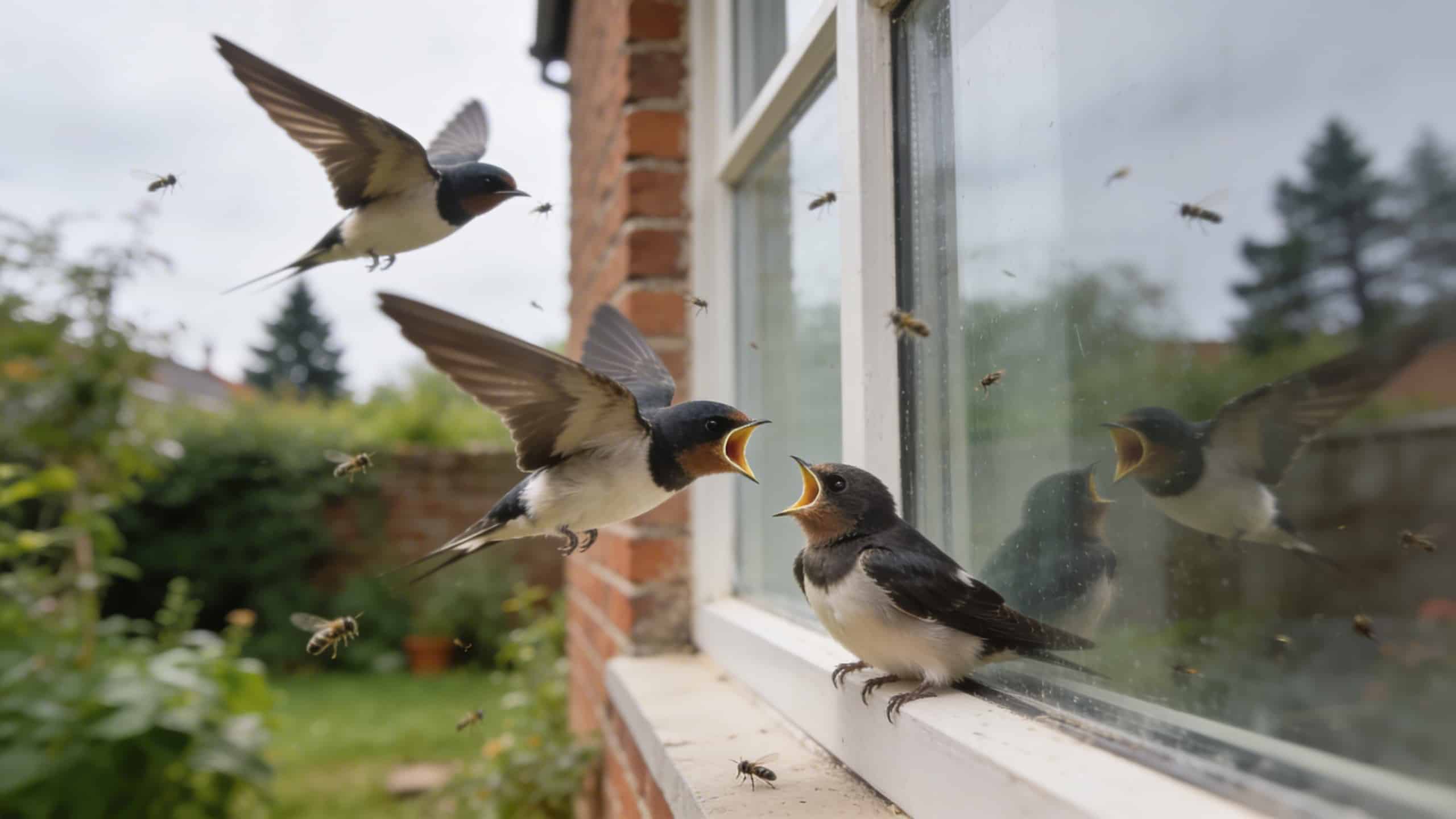 Pourquoi les jeunes hirondelles de fenêtre s'entraînent-elles à capturer des insectes en vol pendant des semaines avant de chasser seules ?