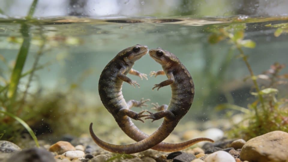 Pourquoi les jeunes tritons palmés retournent-ils dans les mares au printemps pour y faire leur danse de séduction ?