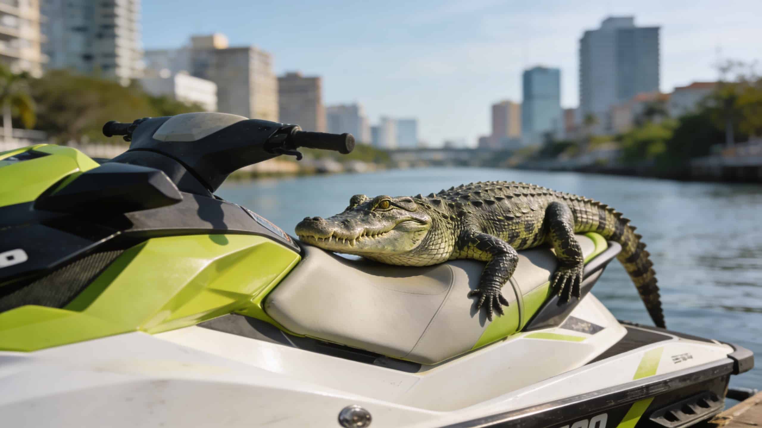 Quand les crocodiles de Floride s'installent sur les jet-skis : une adaptation surprenante à l'urbanisation