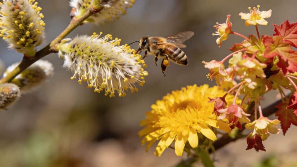 Abeilles sauvages actives dès les premières chaleurs : les fleurs qu'elles cherchent en priorité