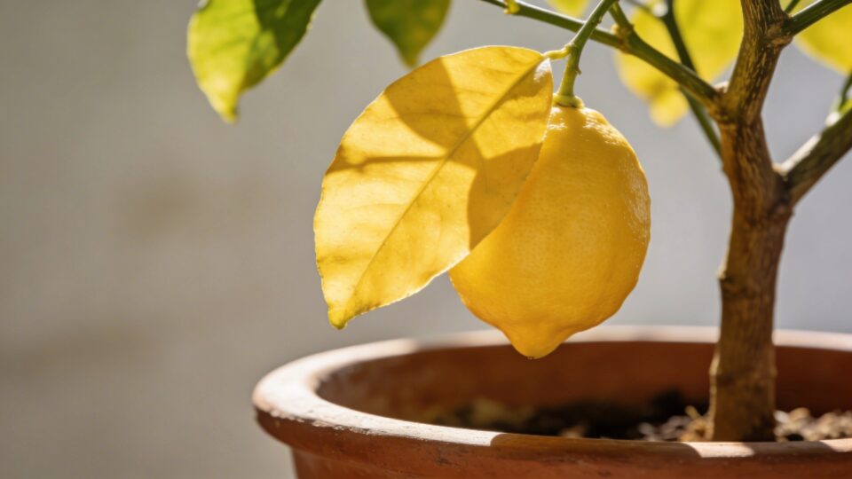 Ce que cache vraiment une feuille jaune sur un citronnier en pot