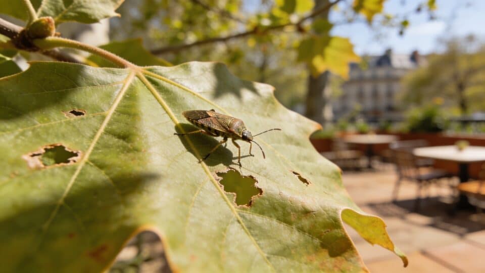 Cet insecte discret dans les platanes parisiens provoque des dégâts sur les terrasses chaque printemps
