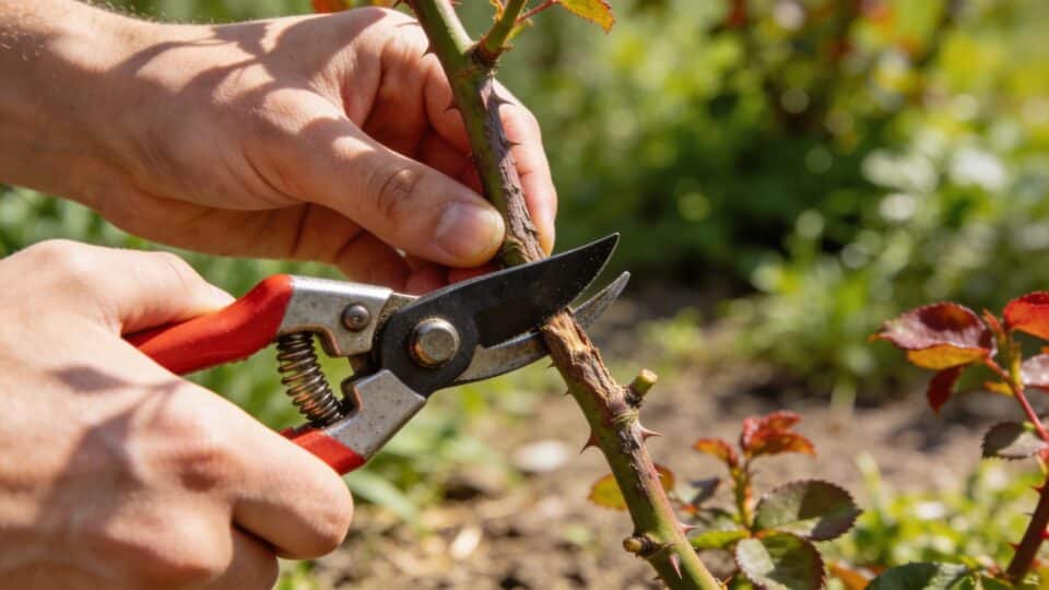 Cette tige précise à couper en avril sur les rosiers pour éviter les taches noires de juin