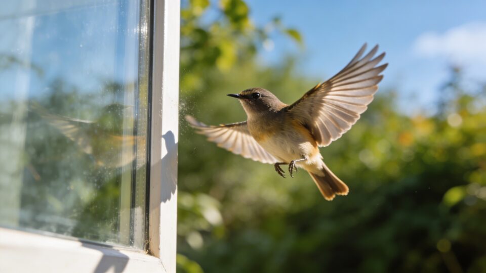 Oiseaux et vitres : pourquoi ils ne les voient pas et comment les protéger efficacement