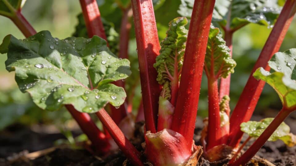 Rhubarbe au jardin : ce qu'il faut faire maintenant pour des tiges bien charnues cet été
