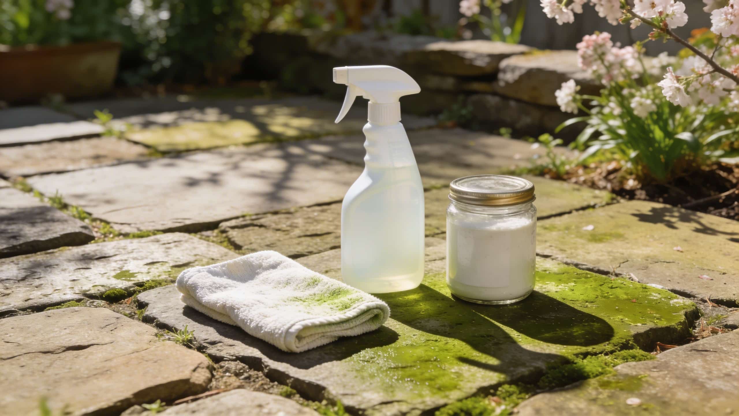 Terrasse glissante au printemps : trois produits du placard qui éliminent le dépôt vert sur les pierres