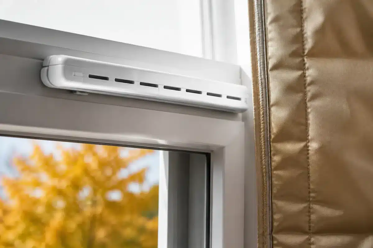 Fenetre avec regulateur air hiver et rideau thermique